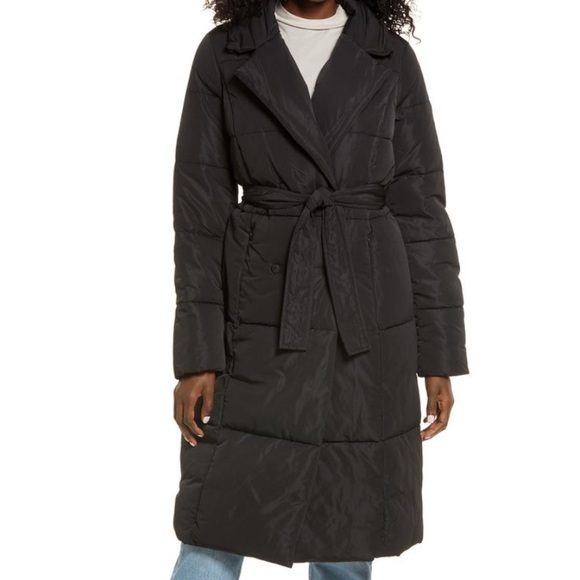 Women's Vero Moda Cozy Long Quilted Jacket removable fur - Picture 9 of 11